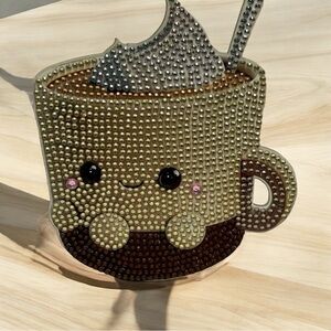 Cartoon Coffee & Milk Cup Diamond Art  Tabletop Decoration Finished